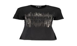 PATRIZIA PEPE T-SHIRT MANICHE CORTE DONNA NERO