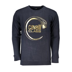 CAVALLI CLASS FELPA SENZA ZIP UOMO BLU