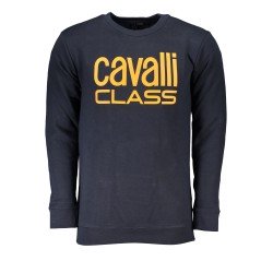 CAVALLI CLASS FELPA SENZA ZIP UOMO BLU