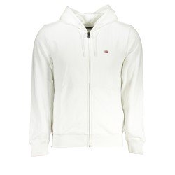 NAPAPIJRI FELPA CON ZIP UOMO BIANCO