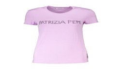 PATRIZIA PEPE T-SHIRT MANICHE CORTE DONNA VIOLA
