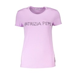 PATRIZIA PEPE T-SHIRT MANICHE CORTE DONNA VIOLA
