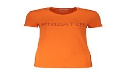 PATRIZIA PEPE T-SHIRT MANICHE CORTE DONNA ARANCIO
