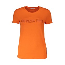 PATRIZIA PEPE T-SHIRT MANICHE CORTE DONNA ARANCIO