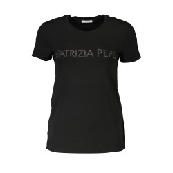 PATRIZIA PEPE T-SHIRT MANICHE CORTE DONNA NERO