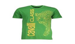 CAVALLI CLASS T-SHIRT MANICHE CORTE UOMO VERDE
