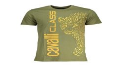 CAVALLI CLASS T-SHIRT MANICHE CORTE UOMO VERDE