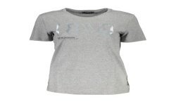 GUESS JEANS T-SHIRT MANICHE CORTE DONNA GRIGIO