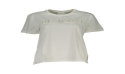 DESIGUAL T-SHIRT MANICHE CORTE DONNA BIANCO