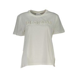 DESIGUAL T-SHIRT MANICHE CORTE DONNA BIANCO