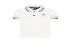 NORTH SAILS POLO MANICHE CORTE BAMBINO BIANCO