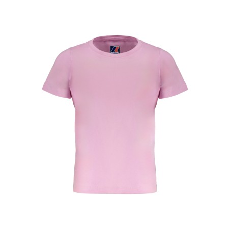 K-WAY T-SHIRT MANICHE CORTE BAMBINA ROSA