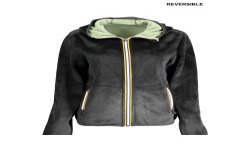 K-WAY FELPA CON ZIP DONNA NERO