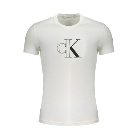 CALVIN KLEIN T-SHIRT MANICHE CORTE UOMO BIANCO