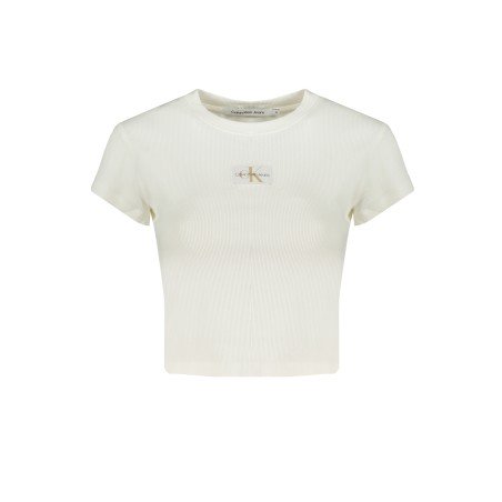 CALVIN KLEIN T-SHIRT MANICHE CORTE DONNA BIANCO