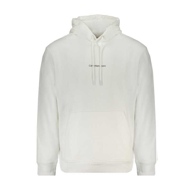 CALVIN KLEIN FELPA SENZA ZIP UOMO BIANCO