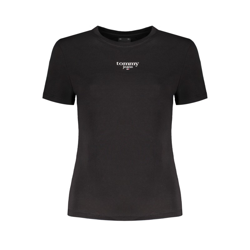 TOMMY HILFIGER T-SHIRT MANICHE CORTE DONNA NERO
