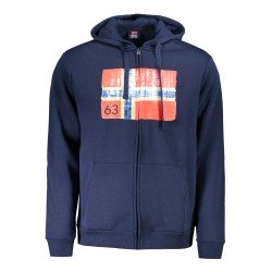 NORWAY 1963 FELPA CON ZIP UOMO BLU