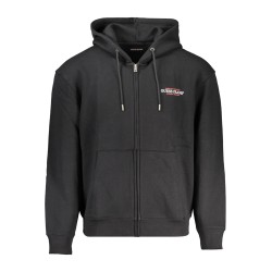 GUESS JEANS FELPA CON ZIP UOMO NERO