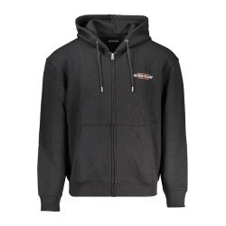 GUESS JEANS FELPA CON ZIP UOMO NERO