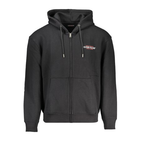 GUESS JEANS FELPA CON ZIP UOMO NERO