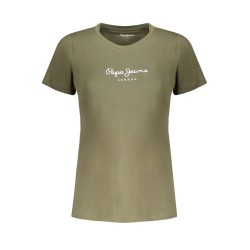 PEPE JEANS T-SHIRT MANICHE CORTE DONNA VERDE