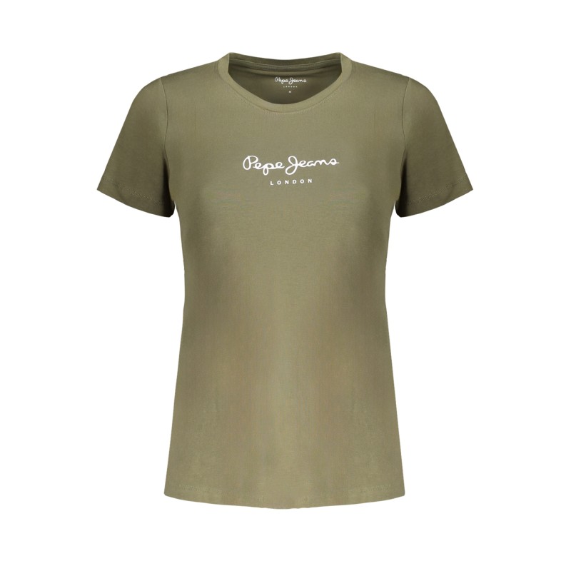 PEPE JEANS T-SHIRT MANICHE CORTE DONNA VERDE