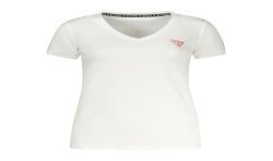 GUESS JEANS T-SHIRT MANICHE CORTE DONNA BIANCO