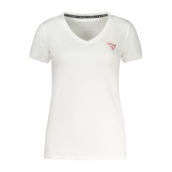 GUESS JEANS T-SHIRT MANICHE CORTE DONNA BIANCO