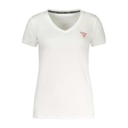 GUESS JEANS T-SHIRT MANICHE CORTE DONNA BIANCO