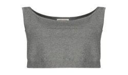 GUESS JEANS TOP DONNA GRIGIO