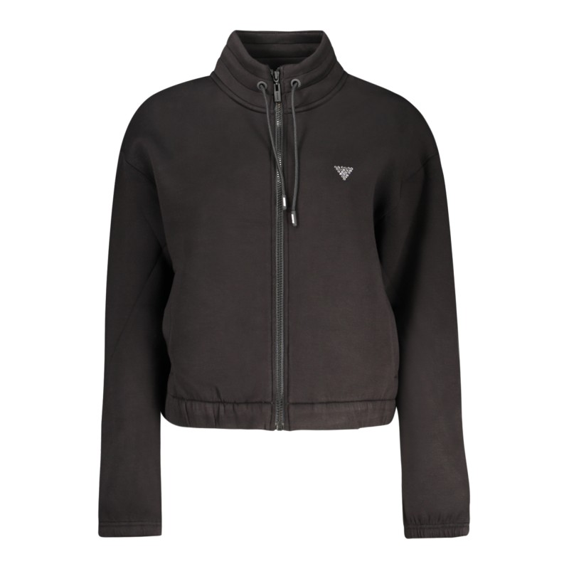 GUESS JEANS FELPA CON ZIP DONNA NERO