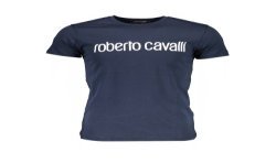 ROBERTO CAVALLI T-SHIRT MANICHE CORTE UOMO BLU