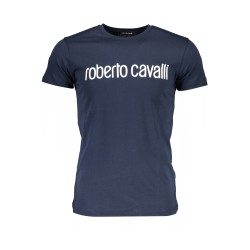 ROBERTO CAVALLI T-SHIRT MANICHE CORTE UOMO BLU