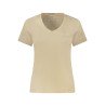 GUESS JEANS T-SHIRT MANICHE CORTE DONNA BEIGE