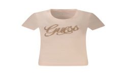 GUESS JEANS T-SHIRT MANICHE CORTE DONNA ROSA