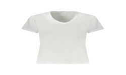 GUESS JEANS T-SHIRT MANICHE CORTE DONNA BIANCO