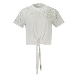 GUESS JEANS T-SHIRT MANICHE CORTE DONNA BIANCO