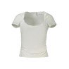 GUESS JEANS T-SHIRT MANICHE CORTE DONNA BIANCO