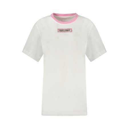 GUESS JEANS T-SHIRT MANICHE CORTE DONNA BIANCO