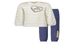 GUESS JEANS T-SHIRT MANICHE LUNGHE BAMBINA BEIGE
