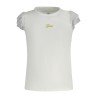 GUESS JEANS T-SHIRT MANICHE CORTE BAMBINA BIANCO
