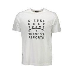 DIESEL T-SHIRT MANICHE CORTE UOMO BIANCO