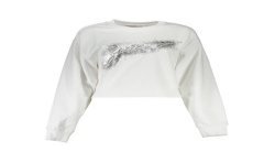 GUESS JEANS FELPA SENZA ZIP DONNA BIANCO