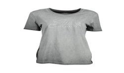 GUESS JEANS T-SHIRT MANICHE CORTE DONNA NERO