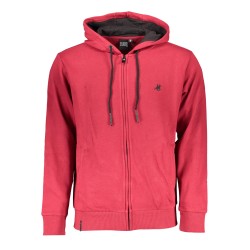 U.S. GRAND POLO FELPA CON ZIP UOMO ROSSO