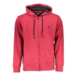 U.S. GRAND POLO FELPA CON ZIP UOMO ROSSO