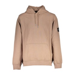 CALVIN KLEIN FELPA SENZA ZIP UOMO MARRONE