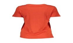 GUESS JEANS T-SHIRT MANICHE CORTE DONNA ROSSO