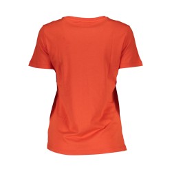 GUESS JEANS T-SHIRT MANICHE CORTE DONNA ROSSO